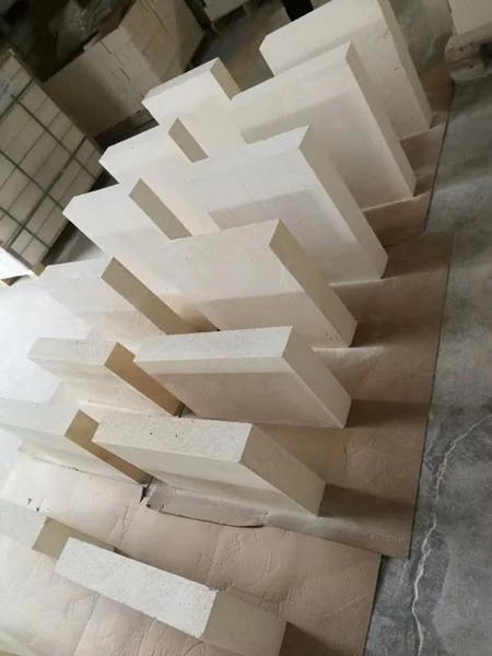 Close view of supplied insulation block shapes and surface